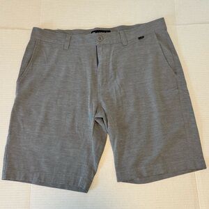 Travis Mathew 36 waist Light Gray Flat Front Shorts golf casual stretch